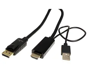 Roline HDMI do DisplayPort 3 m / Kabel / HDMI A(M) - DP(M) / 4K / 60 Hz