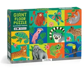 Mudpuppy Puzzle podłogowe Przyjaciele z lasu deszczowego / 48 elementów / od 4 lat