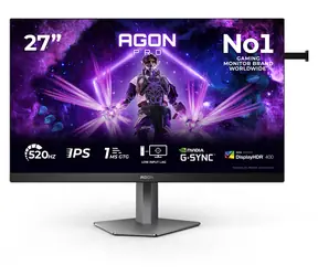 27" AOC AGON Pro AG276FK czarny / Fast IPS / 1920x1080 / 520 Hz / 400 cd/m2 / HDMI + DP / VESA / głośnik