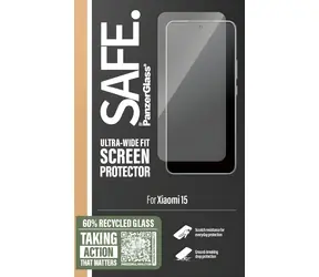 PanzerGlass SAFE UWF do XIAOMI 15 czarny / Szkło hartowane / W pełni klejące / grubość 0,58 mm