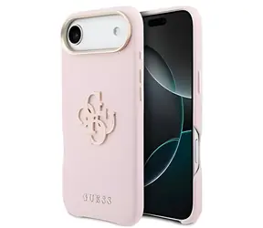 Guess PU Grained 4G Resin Metal Logo różowy