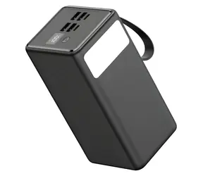 Platinet PMPB6065 czarny / Power bank / 60 000 mAh / 65 W Power Delivery / 2x USB-C / 2x USB-A / Latarka LED