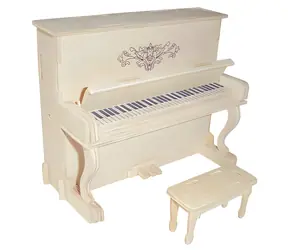 Woodcraft Drewniane puzzle 3D Piano / 78 elementów / od 8 lat / Poziom trudności: łatwy 