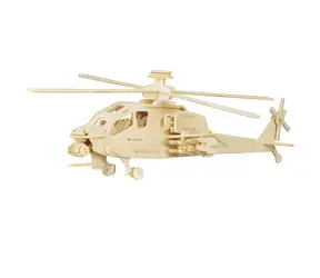Woodcraft Drewniana układanka 3D Śmigłowiec Apache / od 6 lat / Poziom trudności: średni