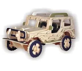 Woodcraft Drewniana układanka 3D Jeep / od 8 lat / Poziom trudności: niski