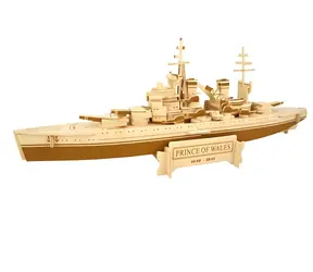 Woodcraft Drewniana układanka 3D Pancernik Książę Walii / od 8 lat / Poziom trudności: średni