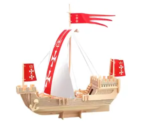 Puzzle 3D Woodcraft Statek Koga / od 8 lat / Poziom trudności: średni