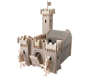 Woodcraft Drewniane puzzle 3D Zamek I / 50+ elementów / od 8 lat / Poziom trudności: średni