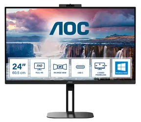 23,8" AOC 24V5CW czarny / Monitor / IPS / Full HD / 75 Hz / Repro 10 W / HDMI / DP