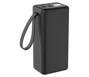 Platinet PMPB4065 czarny / Power bank / 40 000 mAh / 65 W PD / 2x USB-C + 2x USB-A / wyświetlacz / latarka LED