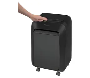 Niszczarka Fellowes LX 210 czarna / 16 arkuszy papieru 70g / cięcie poprzeczne 4x12 mm / szerokość wlotu: 230 mm