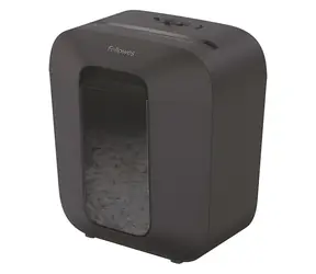 Niszczarka Fellowes LX 25 / 6 arkuszy papieru 70g / cięcie poprzeczne 4×40 mm / szerokość wlotu 220 mm