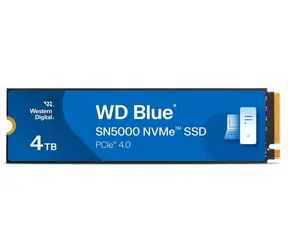 WD Blue SN5000 4TB / dysk SSD M.2 2280 / PCIe Gen4 x4 / odczyt: 5500 MB/s / zapis: 5000 MB/s / 5 lat