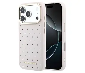 Karl Lagerfeld PU Perforated Gold Dots różowy