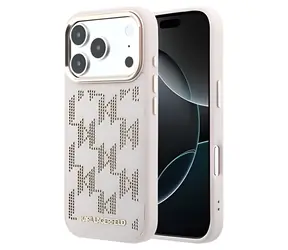 Karl Lagerfeld Perforated Monogram pink iPhone 17 Pro