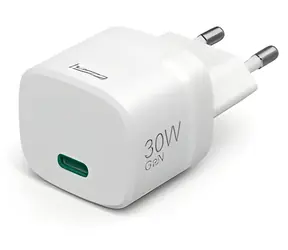 Szybka ładowarka USB-C HAMA biała / Ładowarka sieciowa / GaN / 30 W / PD / QC 3.0
