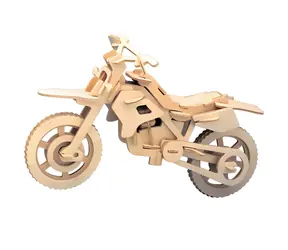 Drewniana układanka 3D Woodcraft Motocykl terenowy / od 6 lat / Poziom trudności: łatwy