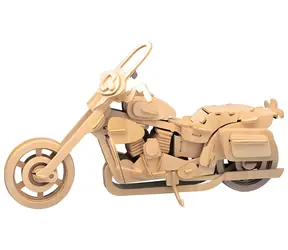 Woodcraft Drewniana układanka 3D Motocykl Harley Davidson II / od 6 lat / Poziom trudności: łatwy
