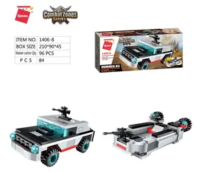 QMAN Aircraft Carrier 1406-8 Hummer H3 2w1 Car / Zestaw konstrukcyjny / 84 elementy / od 6 lat