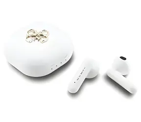 Guess 4G Metal Logo białe / Słuchawki bezprzewodowe / TWS / Douszne