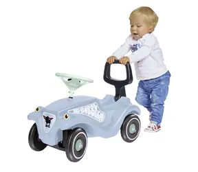 Big rowerek biegowy dla dzieci Bobby Car Classic niebieski / 2w1 z chodzikiem / nośność 50 kg / od 1 roku