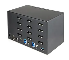 2- Port czteroportowy monitor StarTech DisplayPort KVM / przełącznik KVM / 4K 60 Hz HDR / DP 1.2 / koncentrator USB 3.0