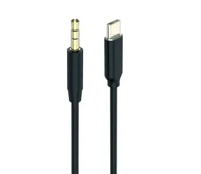 2GO 797219 czarny / Kabel audio / 3,5 mm / USB-C / 1 m