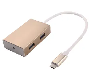PremiumCord USB-C Hub 4- Port aluminiowy / Hub USB / 4X USB 3.0 / 5 Gb/s