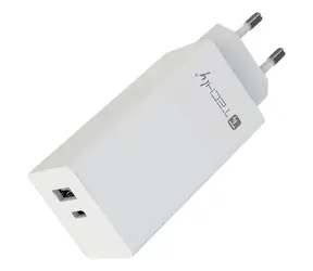 Techly IPW-PD100W-WH biały / Zasilacz / 100 W / USB-C PD / USB-A