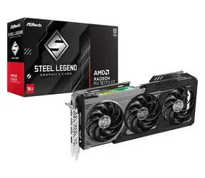 ASRock Radeon RX 9070 XT Steel Legend Dark / Karta graficzna / 16 GB GDDR6 / 256-bit / 2970 MHz / 800 W