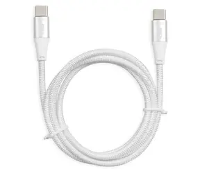 ibox IKUTC biały / Kabel danych / USB-C - USB-C / 60 W / 2 m / pleciony