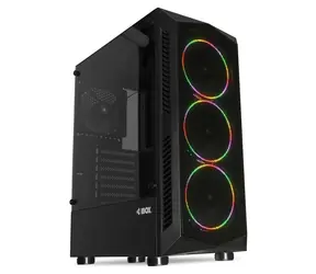 ibox LUPUS 27 czarny / Obudowa PC / Midi Tower / ATX, micro ATX / szkło hartowane / RGB
