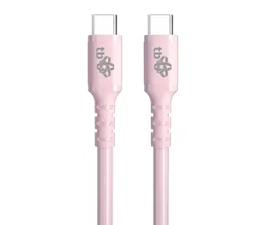Kabel TB Touch Jelly USB-C - USB-C 60W różowy / Kabel do transmisji danych / USB 2.0 / 1 m