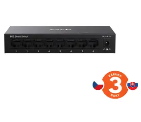 Tenda TEG2208D / Przełącznik / 8x 10/100/1000 Mb/s / Websmart / Bez wentylatora / Metalowy / Stacjonarny