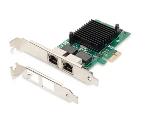 Digitus DN-10132 / Karta sieciowa / PCI Express / 2x Gigabit LAN / Intel 82575EB