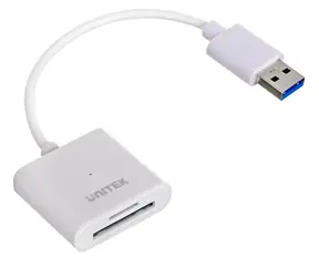Unitek Y-9321 biały / Czytnik kart pamięci / USB 3.0 / SD i microSD / 2 sloty