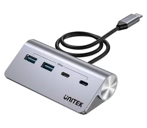 Unitek H1337AGY01 szary / hub USB / USB-C / 2× USB-A + 2× USB-C / 5000 Mbit/s / aluminiowy