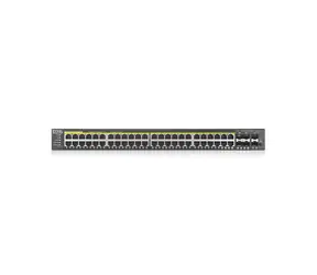 ZyXEL GS2220-50HP / Przełącznik / Zarządzalny L2 / PoE / 48x Gigabit RJ45 / 2x Gigabit SFP Uplink
