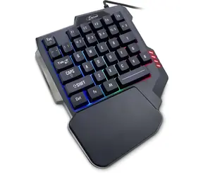 Inter-tech KB-3035 czarna / Klawiatura gamingowa / Mini / 35 klawiszy / Podświetlenie RGB / USB