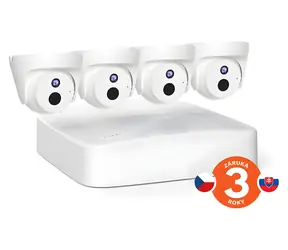 Tenda K4P-4CR / System kamer / 4X kamery PoE / 4 MPx / 4-kanałowy rejestrator NVR / IP67 / audio / noktowizor
