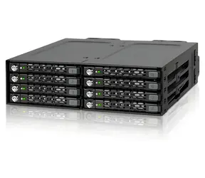 Stacja dokująca ICY Dock MB998SK-B czarna / Płyta montażowa do 8 dysków twardych/SSD 2,5" / SATA III / Hot-Swap / 1 dysk 5,25"