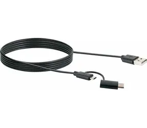 Kabel Schwaiger USB-C i USB-A do Micro-USB czarny / kabel USB / 1 m / ekranowany