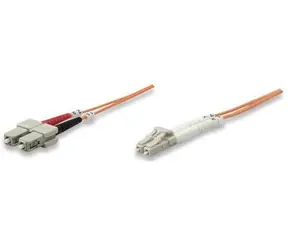 Intellinet LC/SC pomarańczowy / Kabel światłowodowy / Wielomodowy OM2 / Duplex / 1 m / LSZH