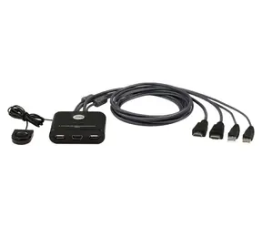 Aten CS22HF / przełącznik KVM / 2 porty / USB / HDMI / kable 1,2 m