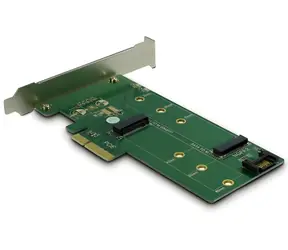 Inter-tech KT015 / adapter PCIe / M.2 NVMe + M.2 SATA / PCIe 3.0 x4 / 6 Gbit/s
