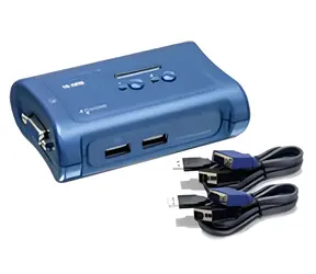 Przełącznik KVM USB Trendnet 2- Port / Przełącznik KVM / VGA / 2x PC / Kable w zestawie