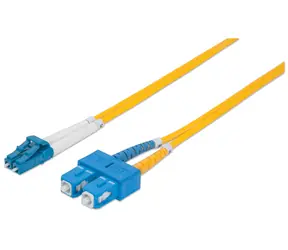 Intellinet żółty / Światłowód / LC/SC / Jednomodowy OS2 / Duplex / 1 m
