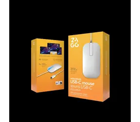 ZAGG Education biała / Myszka / Przewodowa / USB-C / Dla osób praworęcznych