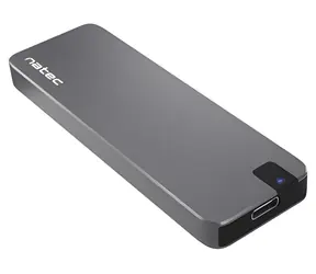 Natec Rhino szary / Zewnętrzna obudowa do dysku SSD M.2 NVMe / USB-C 3.1 Gen 2 / Aluminiowa / do 2 TB
