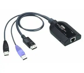 Aten USB DisplayPort Virtual Media / KVM Adapter / DisplayPort + USB + RJ-45 / 1920x1200 / czarny
